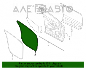 Garnitura ușii din față dreapta Ford Edge 15-