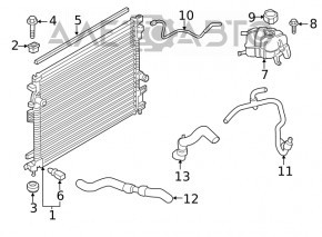 Tubul de răcire superior Ford Edge 15- 2.0T