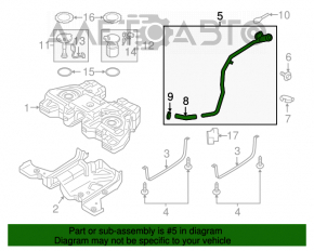 Заливная горловина топливного бака Ford Edge 15- 2.0T