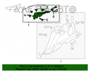 Capac spate dreapta Ford Edge 15- bej