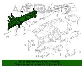 Tubul de subtorpilor pentru Ford Edge 15 - ruginit.