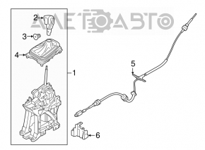 Schimbătorul de viteză al cutiei de viteze Ford Edge 15-18 2.0