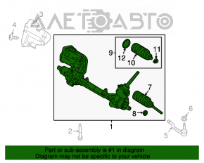 Рейка рулевая Ford Edge 15-18 электро