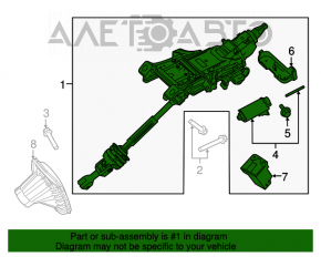 Рулевая колонка Ford Edge 15-18 с карданчиком