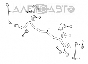 Stabilizatorul frontal Ford Edge 15- 2.0T 26mm