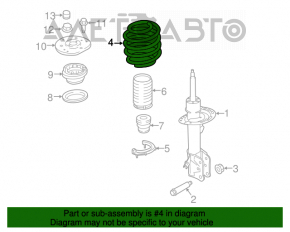 Arcul de suspensie frontal stânga Ford Edge 15- rigiditate medie.