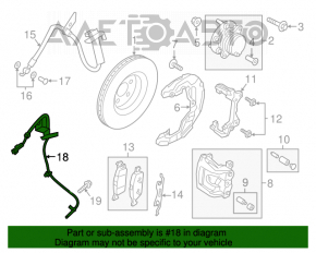 Senzor ABS dreapta față Ford Edge 15-19