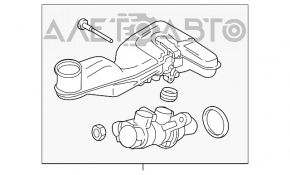 Cilindrul principal de frână cu rezervor pentru lichid de frână Ford Edge 15- cu capac