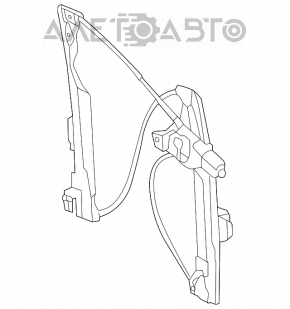 Geam electric cu motor, dreapta față, Ford Escape MK3 13-19, 2 pini.