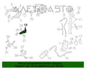 Buclele ușii din față dreapta superioară Ford Escape MK3 13-