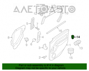 Управление стеклоподъемником задним левым Ford Escape MK3 13- черное с хром, auto