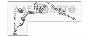 Трубка кондиционера печка-конденсер Ford Escape MK3 13-16 дорест 1.6T 2.5 2.0T