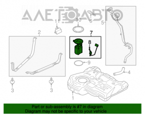 Pompa de combustibil pentru Lincoln MKC 15- 2.0T cu un conector rupt.