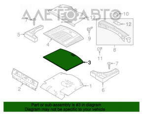 Capacul portbagajului Ford Escape MK3 13- negru, zgâriat pe mâner, necesită curățare chimică