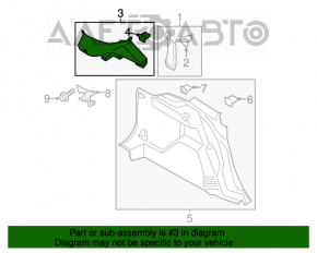 Capac spate stânga spate Ford Escape MK3 13-19 gri, zgârieturi