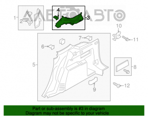 Capac spate dreapta pentru bara spate Ford Escape MK3 13-19 gri.