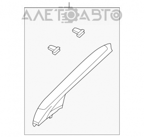 Capacul suportului frontal dreapta superioara Ford Escape MK3 13-19 gri pentru claxon, tip 1