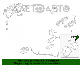 Ручка АКПП с накладкой шифтера Ford Fusion mk5 13-16 резина черная тип 2, царапины