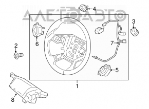 Кнопки управления на руле левые нижние Ford Escape MK3 13-16 дорест