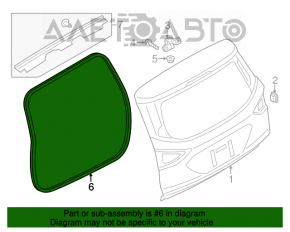 Уплотнитель резина двери багажника Ford Escape MK3 13-