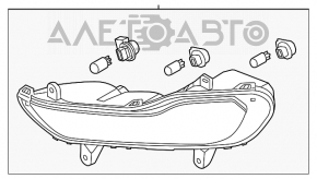 Semnalizator dreapta Ford Escape MK3 13-16 pre-restilizare galben fără PTF