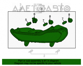 Semnalizator dreapta Ford Escape MK3 13-16 pre-restilizare galben fără PTF