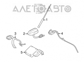 Mufă antenă Ford Escape MK3 13-18 fără radio prin satelit