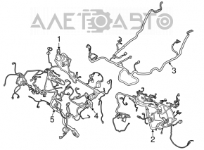 Cablu subcapot cu bloc de siguranțe Ford Escape MK3 13-19 2.5