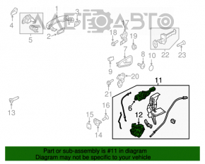 Blocarea ușii din spate stânga Ford Focus mk3 11-18