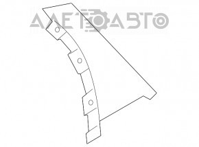 Panoul lateral din spate dreapta al ușii Ford Focus mk3 11-18 este șters.