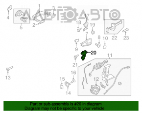 Buclele ușii din față stânga de jos pentru Ford Focus mk3 11-18.