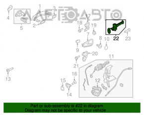 Limitatorul ușii din față dreapta pentru Ford Focus mk3 11-18 are o fisură.