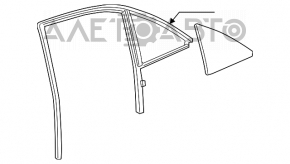 Geam triunghiular ușă spate stânga Cadillac CTS 14- complet cu garnitură de geam.