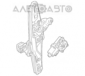 Geam electric cu motor spate stânga Cadillac CTS 14-