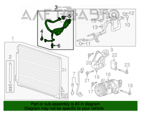 Трубка кондиционера конденсер-компрессор Cadillac CTS 14- 3.6 потрескан шланг