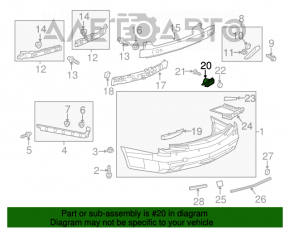 Capacul de evacuare dreapta Cadillac CTS 14-16 crom