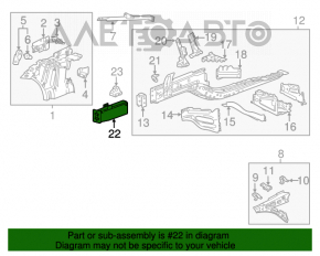 Colțul barei de protecție din față stânga Cadillac CTS 14-