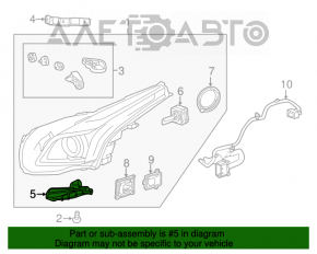 Suport faruri-bara de jos dreapta Cadillac CTS 14-