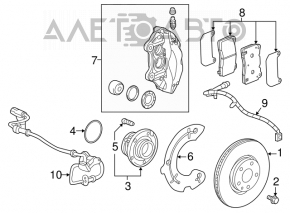 Moyeu avant droit Cadillac CTS 14- rwd