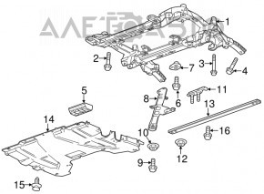 Grila frontala Cadillac CTS 14- rwd cu urechea dreapta rupta sub radiatoare.