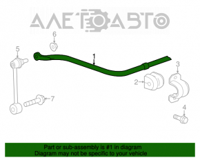 Stabilizator spate Cadillac CTS 14- awd 17mm