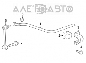 Stabilizator spate Cadillac CTS 14- awd 17mm