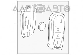 Cheie Chevrolet Camaro 16- 4 butoane noua originala OEM