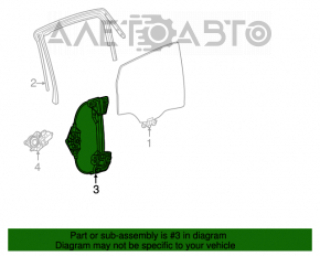 Стеклоподъемник с мотором задний левый Chrysler 200 15-17