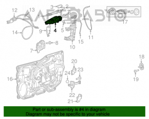 Механизм ручки двери передней левой Chrysler 200 15-17