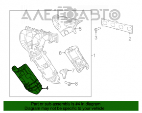 Protecția catalizatorului Chrysler 200 15-17 2.4