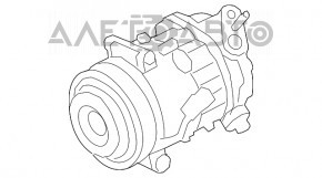 Compresorul de aer condiționat pentru Jeep Cherokee KL 14- 2.4