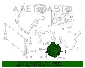 Rezervor de expansiune pentru răcire GMC Terrain 10-17 cu capac