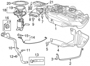 Топливный бак Dodge Dart 13-16 2.0 2.4