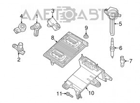 Modulul ECU al motorului Chrysler 200 15-17 2.4